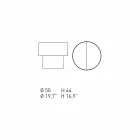 Mesita de noche redonda de diseño moderno en madera burdeos o azul - Vinnie viadurini