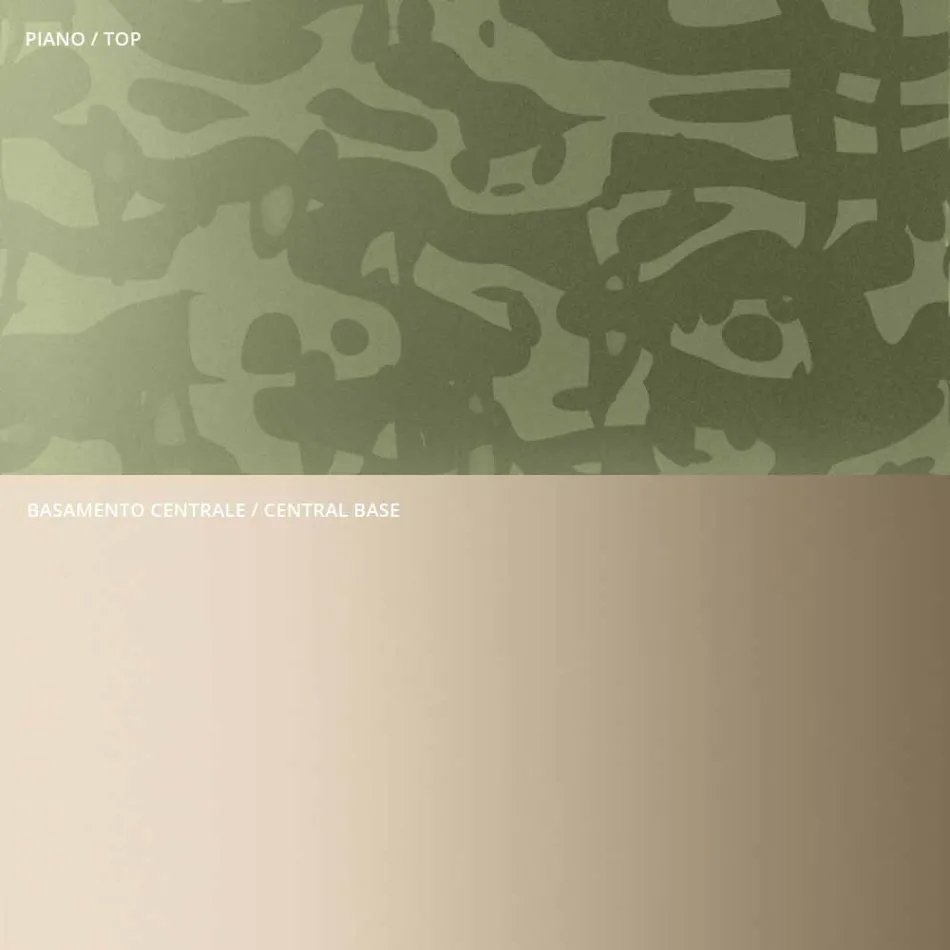 Mesa de centro con tapa redonda de vidrio o metal Made in Italy - Anakin viadurini