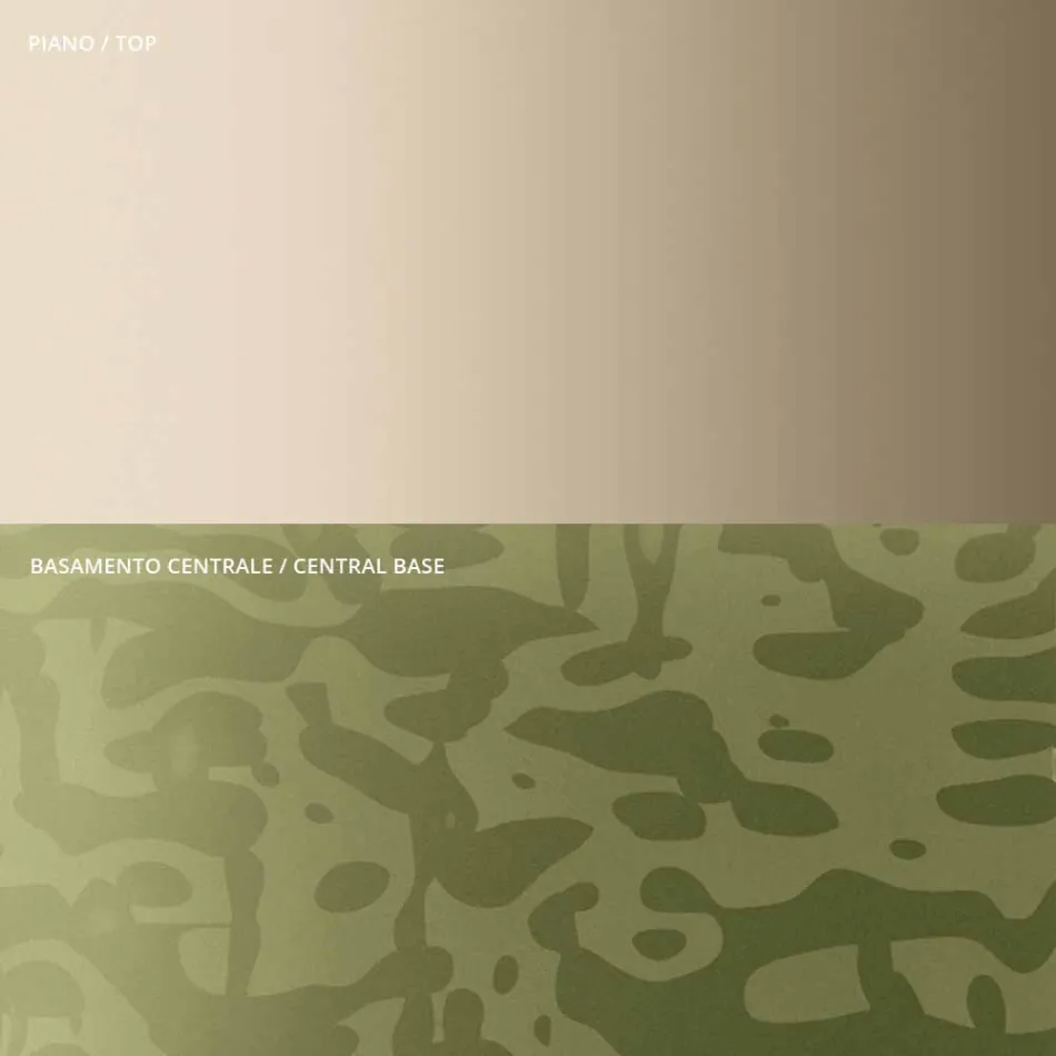 Mesa de centro con tapa redonda de vidrio o metal Made in Italy - Anakin viadurini