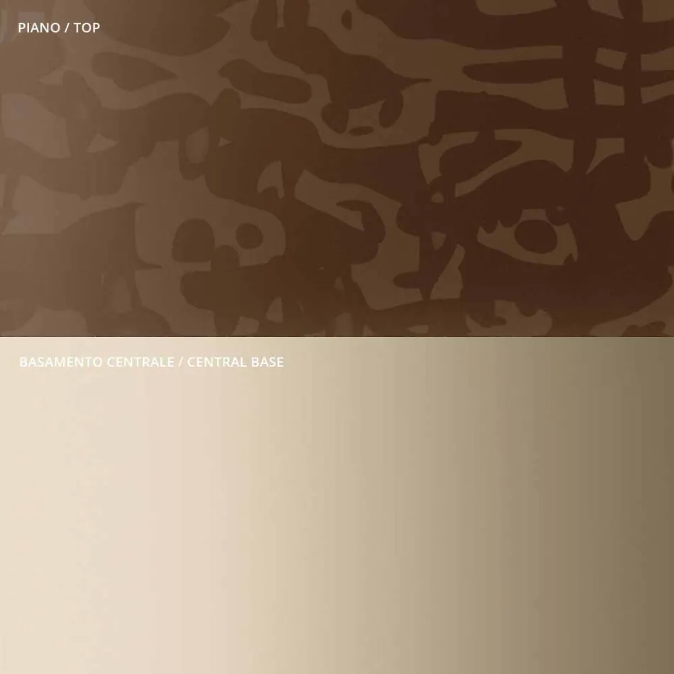 Mesa de centro con tapa redonda de vidrio o metal Made in Italy - Anakin viadurini