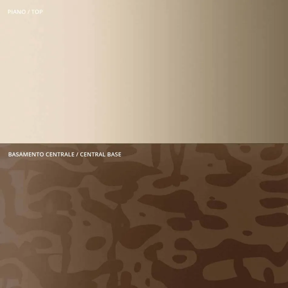 Mesa de centro con tapa redonda de vidrio o metal Made in Italy - Anakin viadurini