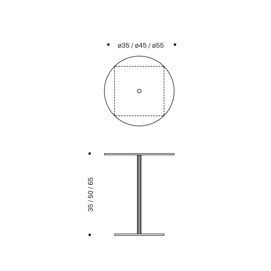 Mesa de centro con tapa redonda de vidrio o metal Made in Italy - Anakin viadurini