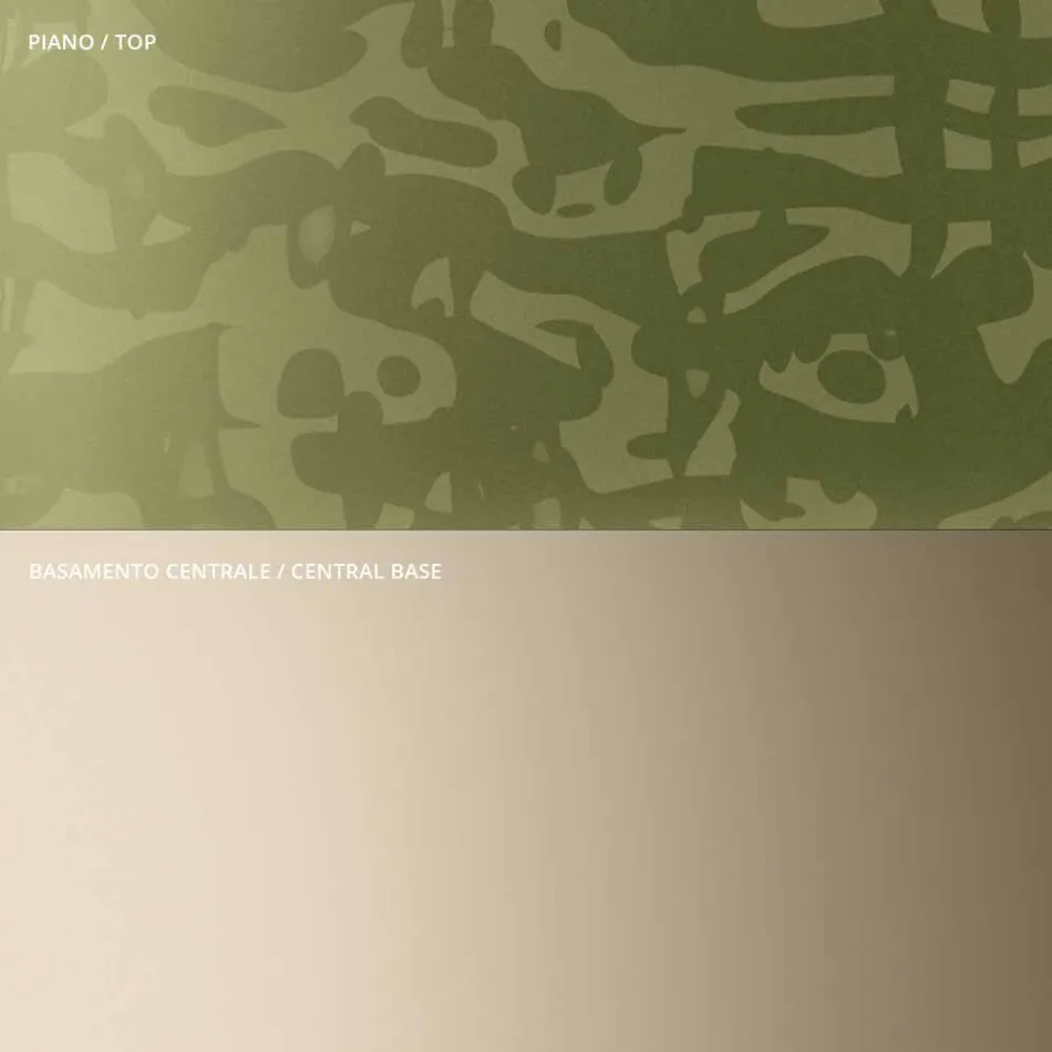 Mesa de centro con tapa redonda de vidrio o metal Made in Italy - Anakin viadurini