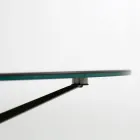 Mesita con Tapa Redonda Fabricada en Gres Made in Italy - Siste viadurini