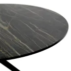 Mesita con Tapa Redonda Fabricada en Gres Made in Italy - Siste viadurini