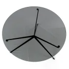 Mesita con Tapa Redonda de Vidrio Made in Italy - Siste viadurini