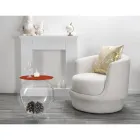 Mesa de centro / contenedor Biffy rojo redondo, diseño moderno hecho en Italia viadurini