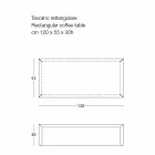 Mesa de centro para salón en acero coloreado, diseño moderno - Josyane viadurini