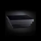 Mesa de centro de diseño de fibra de madera de café Silueta Cadeau viadurini