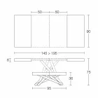 Mesa de centro de diseño transformable en madera Made in Italy - Vincenzo viadurini