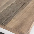 Mesa de centro Homemotion de acero y tapa de madera de acacia - Zalma viadurini