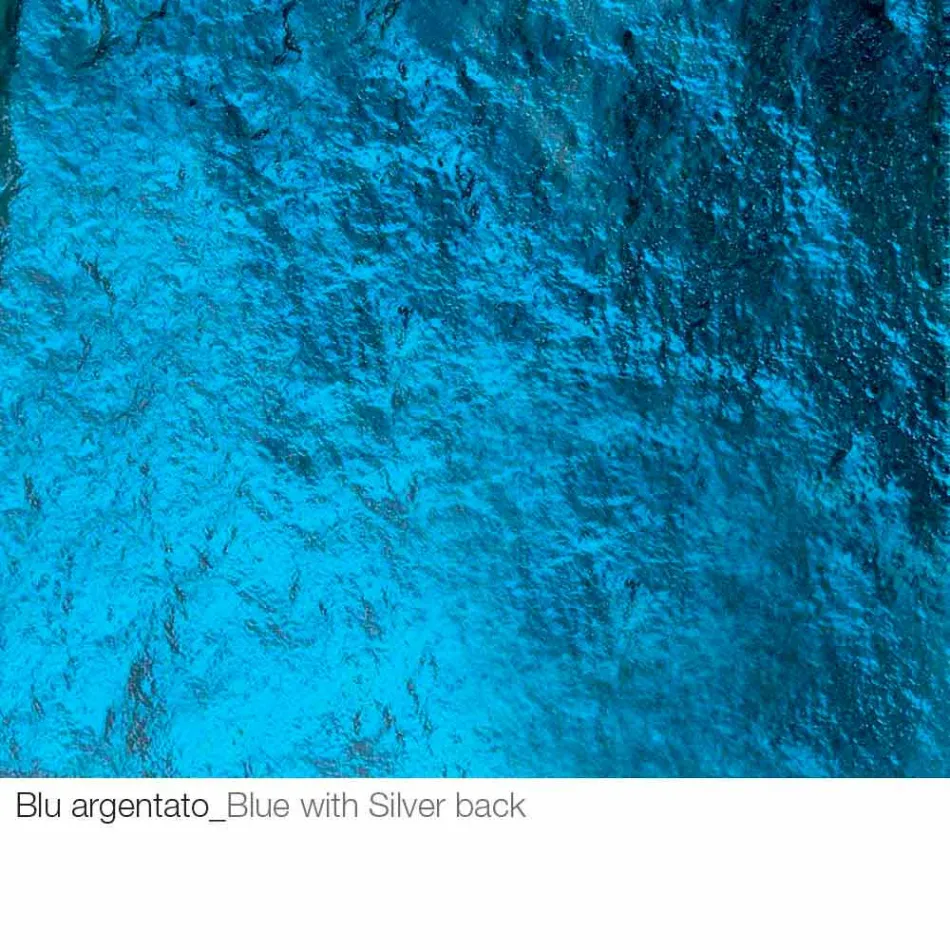 Mesa de centro de cristal forjado y metal Made in Italy - Montebianco viadurini