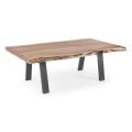 Mesa de centro hecha a mano en madera y acero Homemotion - Tancredi