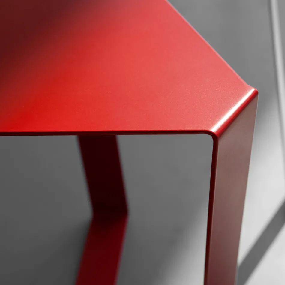 Mesa de centro de metal de colores de diseño Made in Italy - Yasmine viadurini