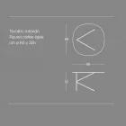 Mesa de centro redonda de metal, diseño en varios colores y 2 tamaños - Olesya viadurini