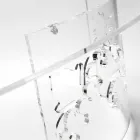 Mesa de centro de plexiglás transparente o ahumado con base decorada - Crassus viadurini