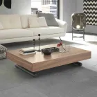 Mesa de centro moderna transformable en madera y metal Made in Italy - Fabio viadurini