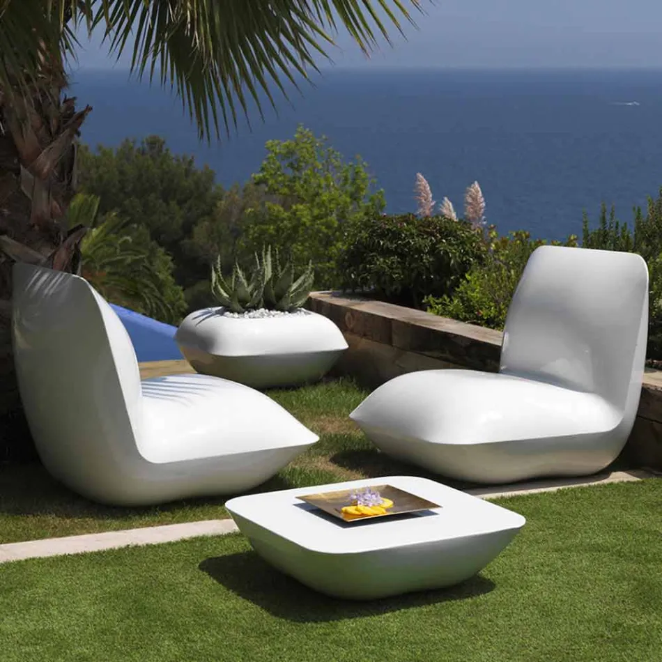 Mesa de centro de exterior Pondow Vondom, diseño moderno, 67x67 cm viadurini