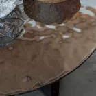 Mesa de Centro Redonda de Cristal para Salón Diseño 3 Tamaños - Imolao viadurini