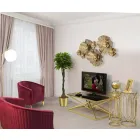 Mesa de centro rectangular de diseño moderno en hierro y vidrio - Maggie viadurini