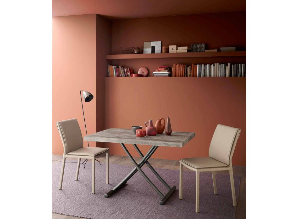 Mesa de centro convertible en mesa de cocina de diseño Made in Italy - Genio viadurini