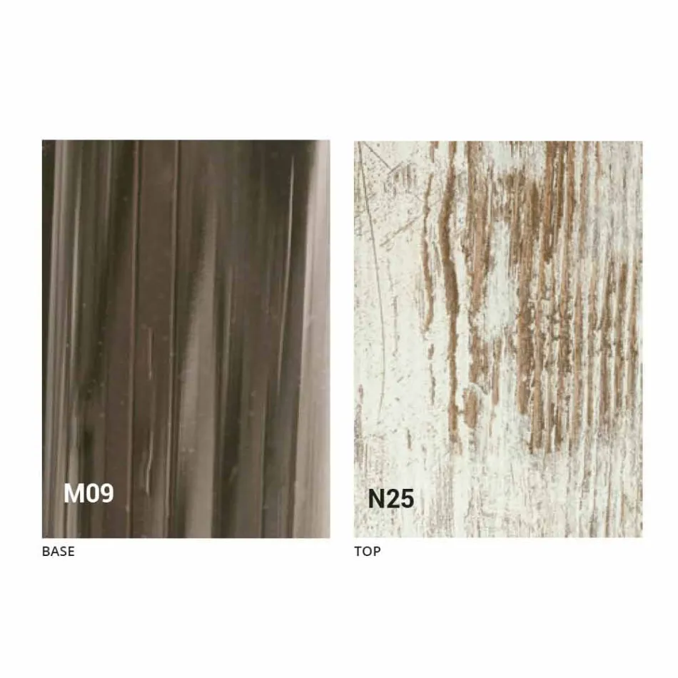 Mesa de centro moderna transformable en madera y metal Made in Italy - Gabri viadurini