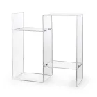 Mesa de sofá en plexiglás transparente o ahumado Made in Italy - Janne viadurini