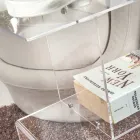 Mesa de sofá en plexiglás transparente o ahumado Made in Italy - Janne viadurini