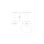 Mesa de centro exterior de aluminio y acero Made in Italy - Plinto by Varaschin viadurini