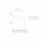 Mesa de centro para exterior en aluminio y laminado cuadrado negro - Suave by Vondom viadurini