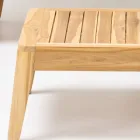 Mesa auxiliar de exterior de madera de teca natural - Jhon viadurini