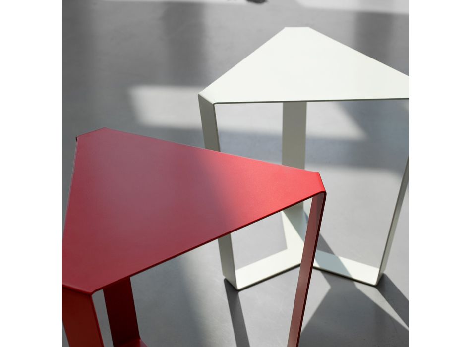 Mesa de centro de metal para exteriores, varios colores, diseño italiano moderno - Yasmine viadurini