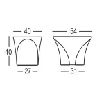 Mesa de centro para exterior en polietileno coloreado Made in Italy - Igorina viadurini