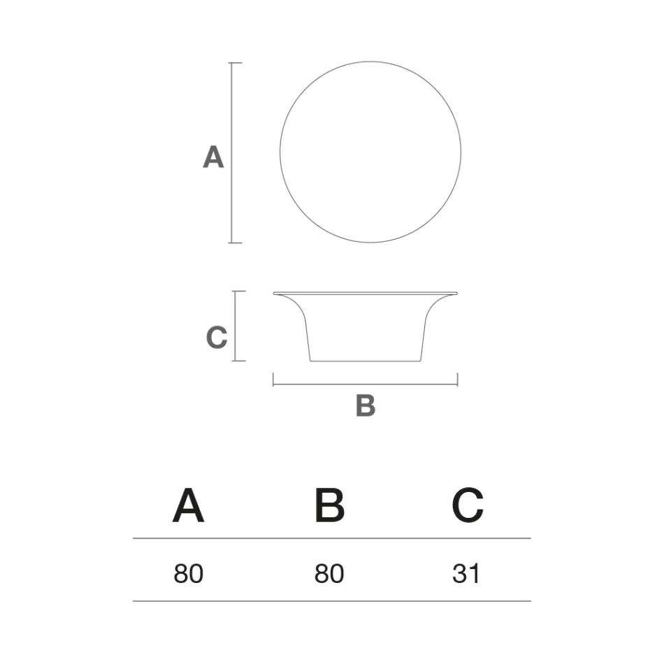 Mesa de centro de polietileno para exterior disponible en varios colores - Toalla viadurini
