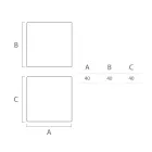 Mesa de centro brillante para exteriores en polietileno blanco Made in Italy - Derti viadurini