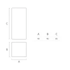 Mesa de centro brillante para exteriores en polietileno blanco Made in Italy - Derti viadurini