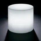 Derti - Mesa de exterior iluminada en polietileno perlado, fabricada en Italia. viadurini