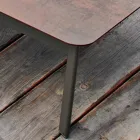 Mesa de diseño exterior Varaschin System en aluminio pintado. viadurini