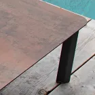 Mesa de diseño exterior Varaschin System en aluminio pintado. viadurini