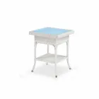 Coffee Garden 56x56 cm de polietileno tejido a mano Chad viadurini