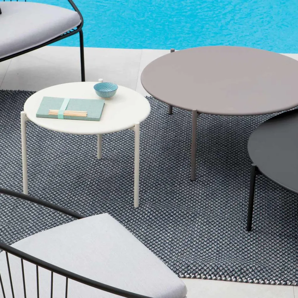 Mesa de centro de jardín en acero de varios tamaños Made in Italy - Sansa viadurini