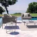 Mesa de centro de jardín en acero galvanizado de varios tamaños Made in Italy - Brienne viadurini