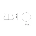 Mesa de centro de jardín en acero galvanizado Made in Italy - Brienne viadurini