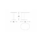 Mesa de centro de jardín de aluminio Made in Italy - Plinto by Varaschin viadurini