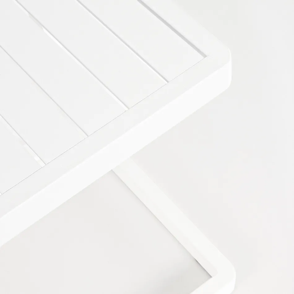 Mesa de centro de jardín de aluminio pintado, Homemotion, 2 piezas - Rodric viadurini