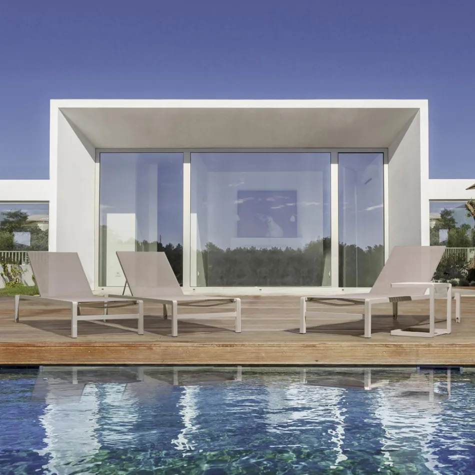 Mesa de centro de jardín de aluminio pintado, Homemotion, 2 piezas - Rodric viadurini