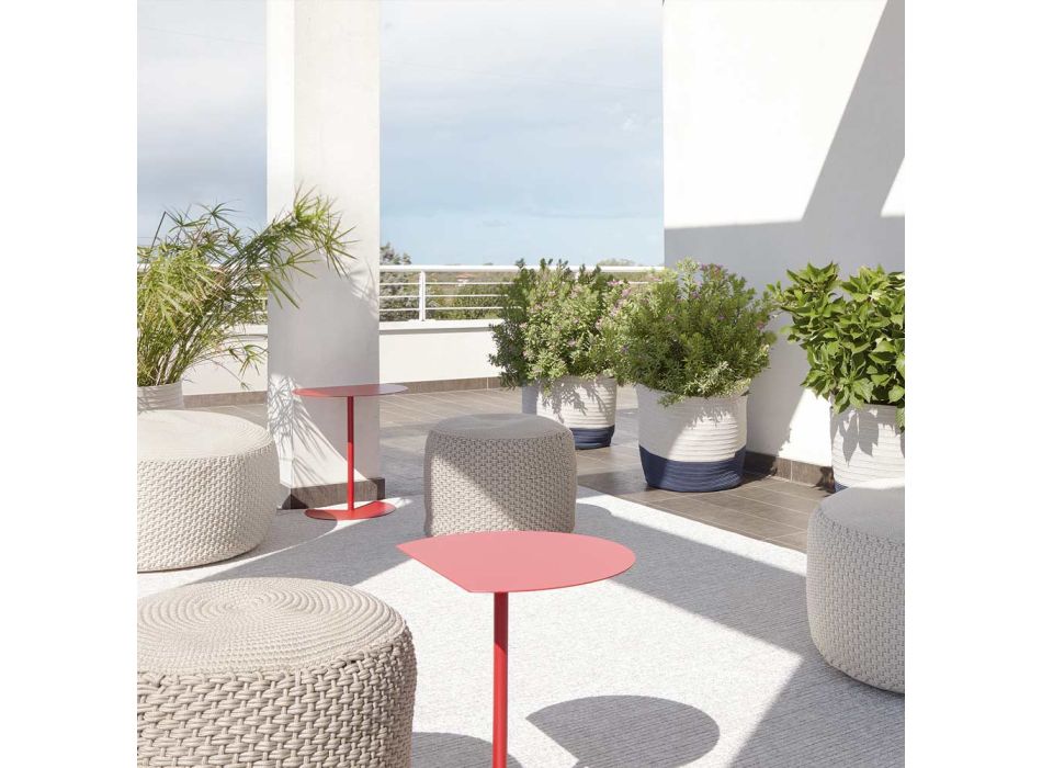 Mesa de centro de jardín de metal de colores de diseño moderno en 3 tamaños - Cettina viadurini