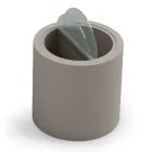 Mesita de jardín en polietileno con contenedor Made in Italy - Stracco viadurini