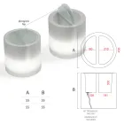 Mesa de Centro Bright Garden en Polietileno Blanco Made in Italy - Trek viadurini