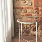 Mesa de centro para interior o exterior con estructura metálica Made in Italy - Carim viadurini